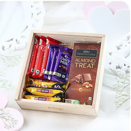 Luxury Chocolate Gift Hamper – Personalized Wooden Box
