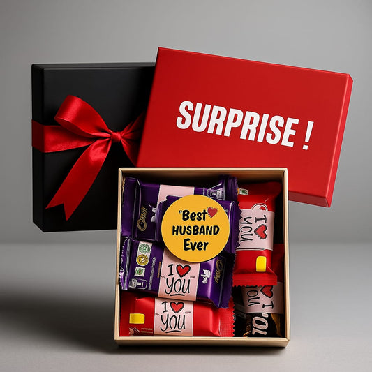 Best Husband Chocolate Gift Box – Romantic Surprise Hamper (Ready-to-Gift)