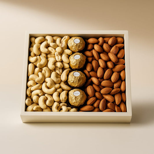 Deluxe Dry Fruit Gift Box with Ferrero Rocher – Premium Gifting Hamper