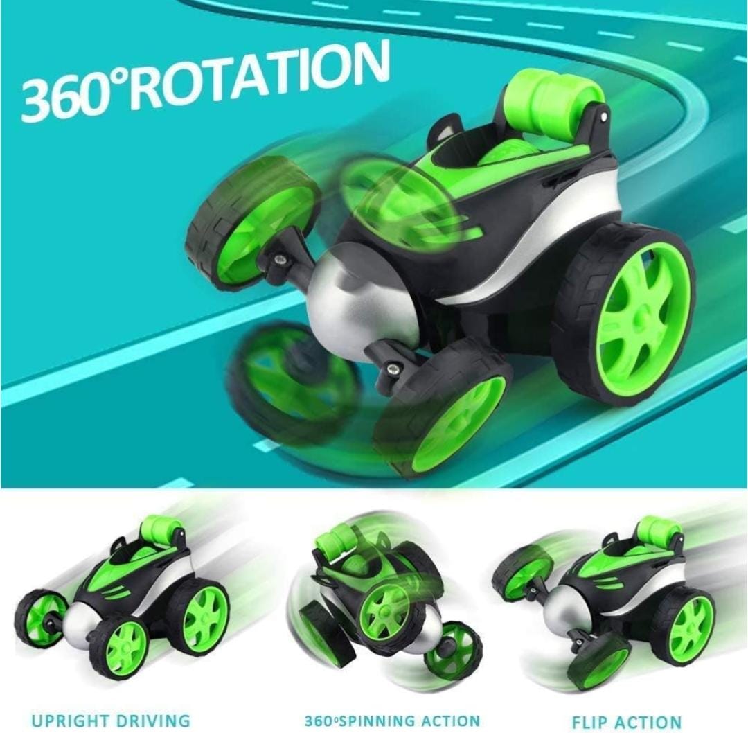 Double Sided 360° Rotating RC Stunt Car – Rechargeable Remote Control Toy for Kids